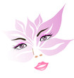visage floral de femme