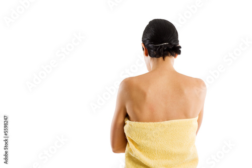 Foto: Entspannte Frau von hinten Entspannte Frau von hinten