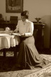 Retrophoto einer posierenden Frau
