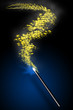 Magic Wand on dark back ground with stars