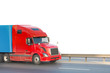 Red american truck of my trucks series