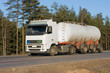 tanker truck on road isolated of my 