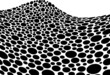 Abstract Black and White Background with Circles