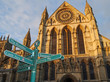Tourist sign post outside of York Minster