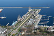 view on gdynia city port from the plane view on gdynia city port from the plane
