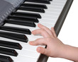Child is learning how to play the piano Child is learning how to play the piano
