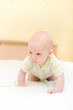 Toddler crawling on bed Toddler crawling on bed