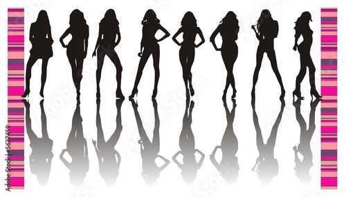 Vector: mujeres modelos en vector mujeres modelos en vector