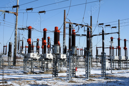 Photo: hig woltage ac current sub-station hig woltage ac current sub-station
