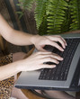 Busy hands typing on the keyboard