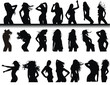 vector silhouette woman fashion vector silhouette woman fashion