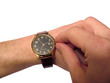 wrist watch on hand isolated wrist watch on hand isolated