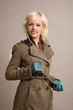 Pretty woman in the overcoat portrait Pretty woman in the overcoat portrait