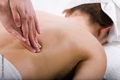 Massage therapist giving a massage