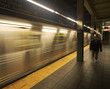 Subway Metro passing in New York Subway Metro passing in New York