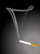 Cigarette with exclamation mark