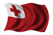 Flag of Tonga waving in the wind