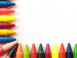 Wax crayons forming border on two sides of image Wax crayons forming border on two sides of image