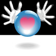 Love Future Crystal Ball In Hands