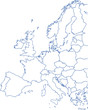 Vektor: Karte Europa/EU mit Grenzen Karte Europa/EU mit Grenzen