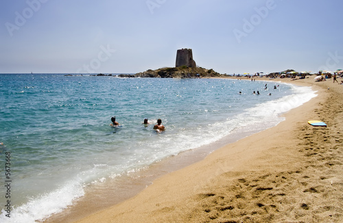 Bari Tower Beach at Barisardo, Saridinia, Italy Bari Tower Beach at Barisardo, Saridinia, Italy
