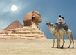 Symbol Egypt's - pyramid, Sphinx, camel, sand and sun Symbol Egypt's - pyramid, Sphinx, camel, sand and sun