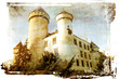white castle - in old painting style