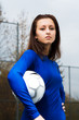 A shot of a soccer player carrying a soccer ball