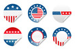 Set of 6 political American election campaign stickers