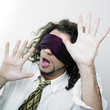 Blindfolded executive