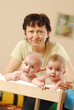 Grandma with her children