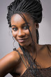 beautiful african woman with braided hair