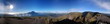 Mountain panorama at sunrise in Bali, Indonesia