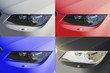 modern car design in different colours