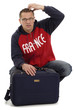 man with suitcase