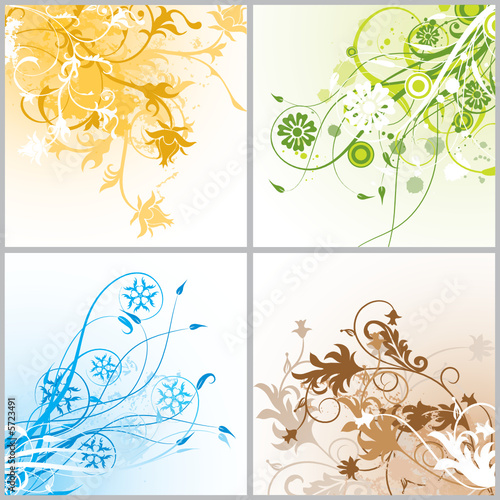 floral designs backgrounds. Grunge floral backgrounds