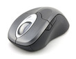 Wireless computer mouse isolated on white background.