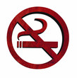 3D No smoking sign in grunge colours