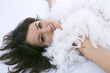 sexual woman on isolated background
