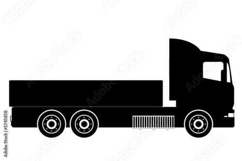 Vektor: LKW mit kleinem Ladeheck LKW mit kleinem Ladeheck