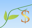 Drawing illustrating new growth in the US economy Drawing illustrating new growth in the US economy