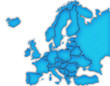Carte Europe 3D Bleu Carte Europe 3D Bleu