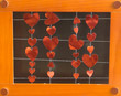 Frame with hearts-black background