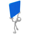 Character Holding Up A Blank Sign