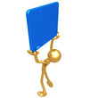Character Holding Up A Blank Sign