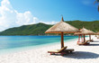 Beach Scene, Tropics, Pacific ocean