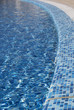 Swimming pool view in the hotel. Low depth of field