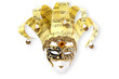 Golden Venetian Mask, on white with soft shadow. Golden Venetian Mask, on white with soft shadow.