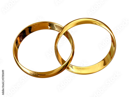 connected wedding rings. Marriage symbol © Geckly #