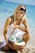 happy woman going for a relaxing time at the beach